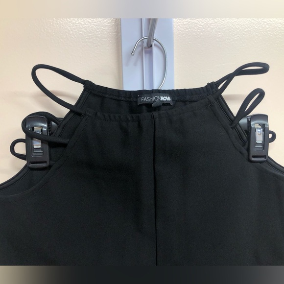 Black pants with hip cutouts - Picture 2 of 4